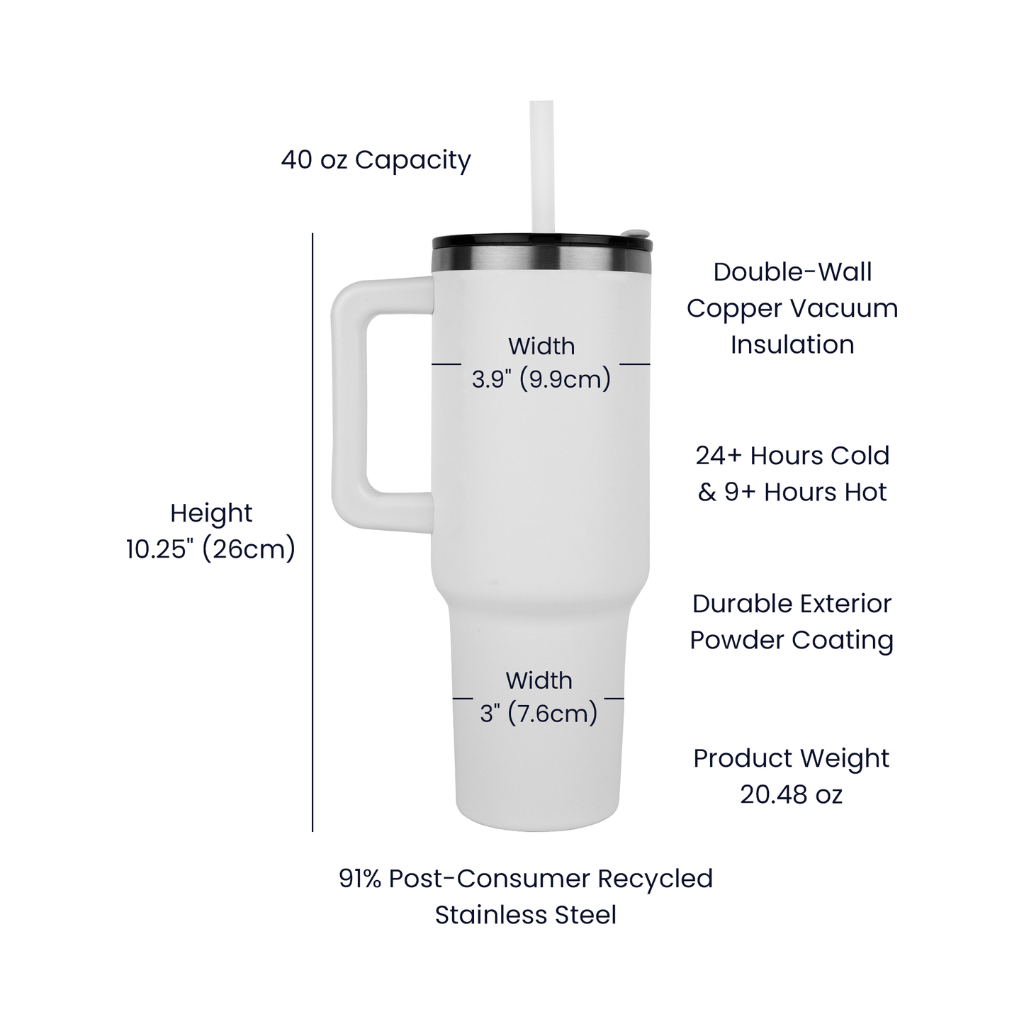 Miss Eternity 40oz Laser-Engraved Tumbler